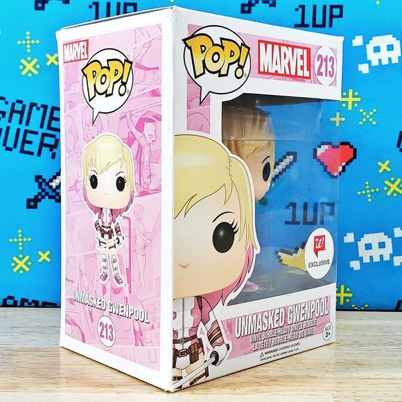 Funko PoP Marvel Unmasked Gwenpool #213 Exclusive Vinyl Figure + Protector - Picture 2 of 10